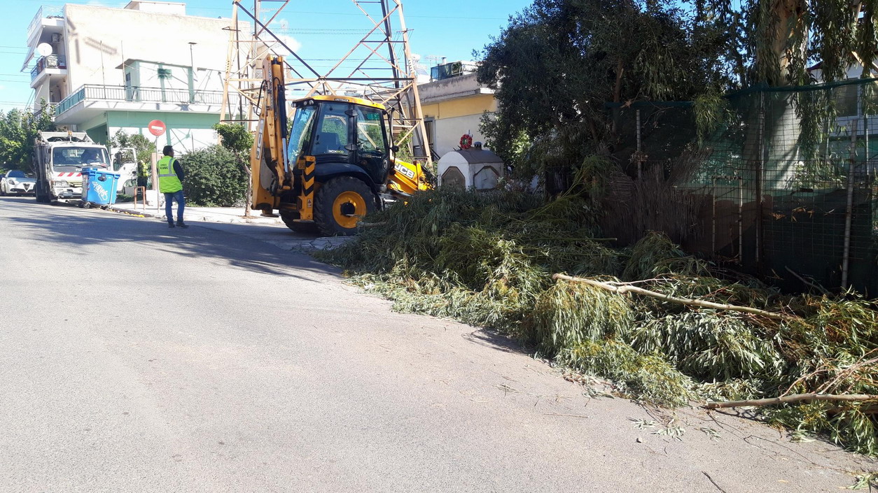 Απομακρύνθηκαν τα κλαδέματα δένδρων πλησίον πυλώνων ΑΔΜΗΕ, από συνεργείο του δήμου