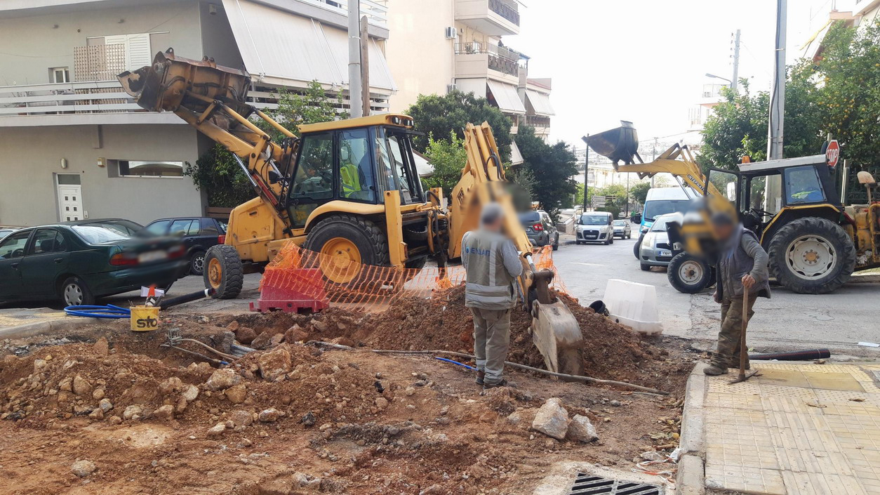 Ζημιά σε αγωγό παροχής νερού, στην οδό Π. Π. Γερμανού