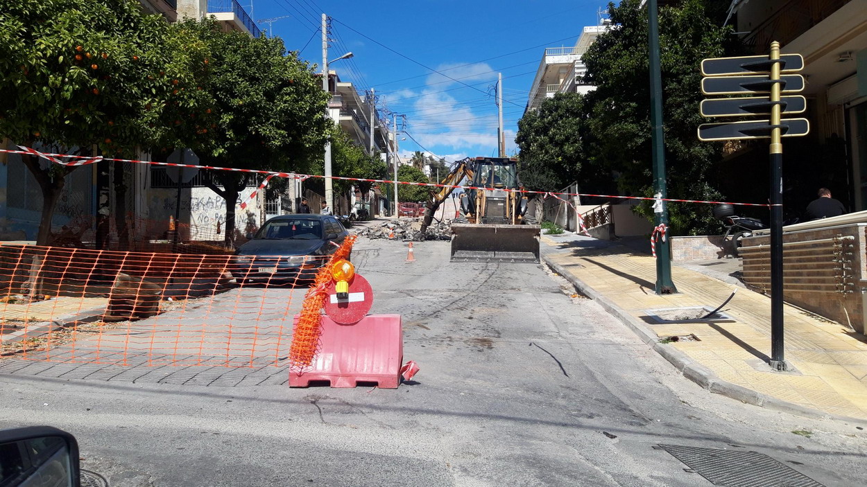 Έκλεισε για μία ακόμα φορά η οδός Π. Π. Γερμανού, από Κρήτης προς Προφήτη Ηλία