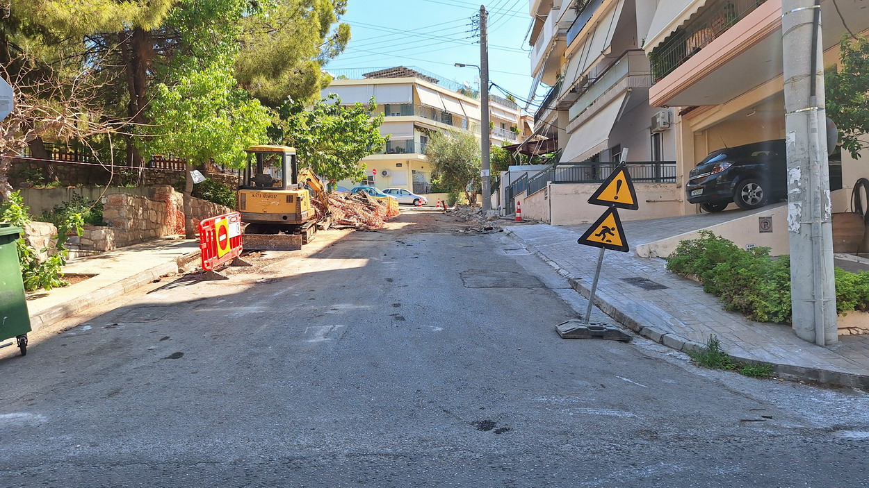 Σταμάτημα των εργασιών στην οδό Κουντουριώτη τις τελευταίες ημέρες – Οι κάτοικοι δυσαρεστημένοι για την μη ενημέρωση από το δήμο