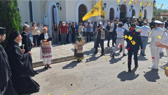 Η Ένωση Κρητών Αγίας Βαρβάρας “Η Μεγαλόνησος”, στην υποδοχή του Οικουμενικού Πατριάρχη Βαρθολομαίου