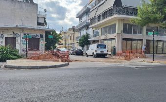 Σκαψίματα σε πρόσφατα κατασκευασμένο έργο στη συμβολή των οδών Κισσάμου και Κακίση…