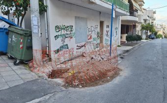 Ανοικτός λάκκος από εργασίες του ΔΕΔΔΗΕ επί μέρες στην οδό Κύπρου…