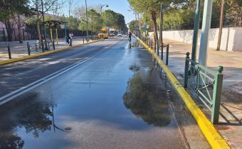 Μούσκεμα τα έκανε το αυτόματο πότισμα στην Ελ. Βενιζέλου…