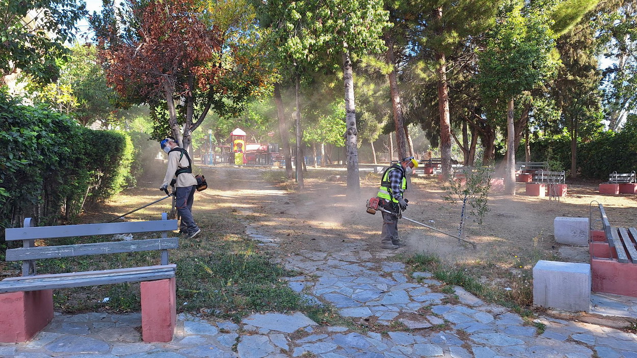 Συνεχίστηκαν ο καθαρισμός και διάφορες εργασίες στο Άλσος Δόξης
