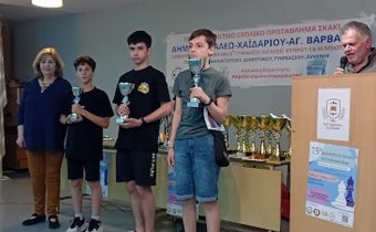 Τα αποτελέσματα του 19ου Διαδημοτικού Σχολικού Πρωταθλήματος Σκάκι των Δήμων Αιγάλεω – Χαϊδαρίου – Αγ. Βαρβάρας