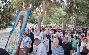 Εκατοντάδες πιστοί τίμησαν την μνήμη του Αγίου Ευμενίου