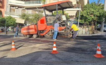 Ξεκίνησαν και προχώρησαν οι εργασίες ασφαλτόστρωσης της Π. Π. Γερμανού εχθές νωρίς το πρωί